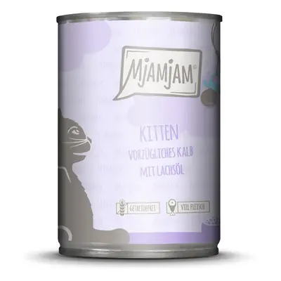 MjAMjAM Kitten vynikající telecí maso s lososovým olejem 6 × 400 g