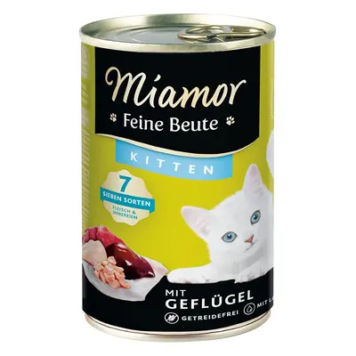 Miamor Feine Beute Kitten – drůbeží 12 × 400 g