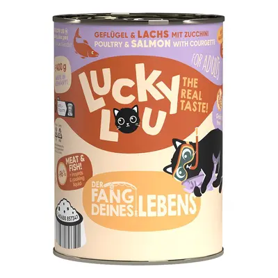 Lucky Lou Lifestage Adult drůbež a losos 6× 400 g