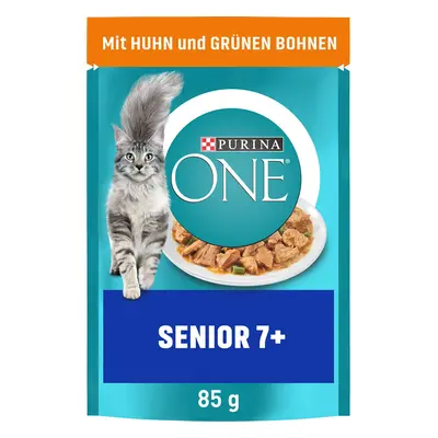 PURINA ONE SENIOR 7+ krmivo pro kočky v kapsičce s omáčkou s kuřetem 24 × 85 g