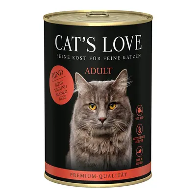 Cat´s Love čisté hovězí maso 6 × 400 g