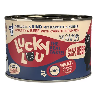 Lucky Lou Lifestage Senior drůbež a hovězí maso 24 × 200 g