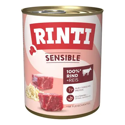 Rinti Citlivý Hovězí & Rýže 6x800g