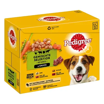 PEDIGREE Pouch Adult Gem. Výběr v multipacku 2 24 × 100 g