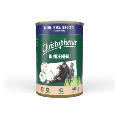 Christopherus Senior krmivo pro psy kuřecí s rýží a brokolicí 12 × 400 g