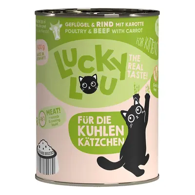 Lucky Lou Lifestage Kitten drůbež a hovězí maso 24× 400 g