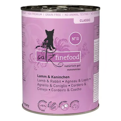 catz finefood Classic N° 11 – jehněčí a králičí maso 6 × 400 g