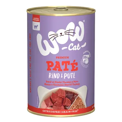 WOW CAT Adult hovězí a krůta 6 × 400 g