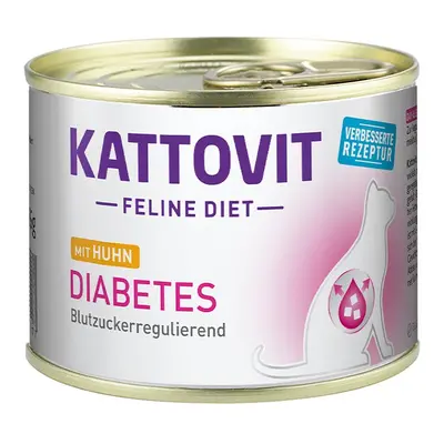 Kattovit Feline Diet Diabetes, Kuře 12 × 185 g