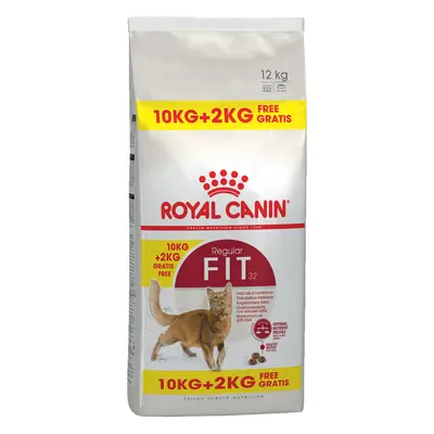 ROYAL CANIN FIT granule pro aktivní kočky 10 kg + 2 kg zdarma