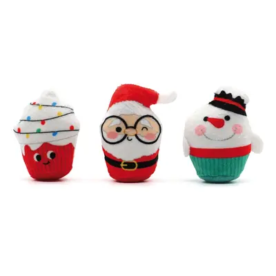 Croci XMAS Hračky pro kočky 3ks Set Cupcakes 8cm