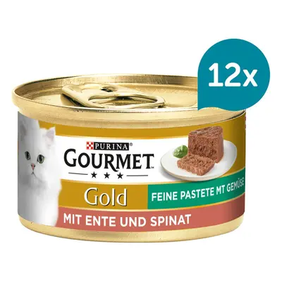 Gourmet Gold jemná paštika kachna se špenátem 12 × 85 g