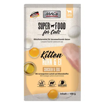 MAC's Cat Pouchpack Kitten kuřecí a vejce 12× 100 g