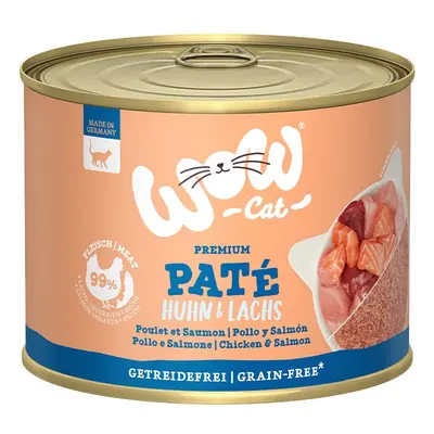 WOW CAT Adult kuře a losos 6× 200 g