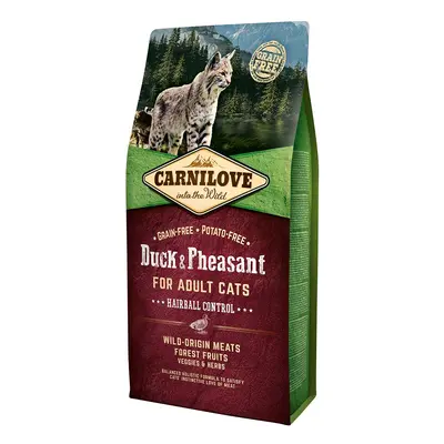 Carnilove Cat Adult – Duck & Pheasant / Hairball Control. 6 kg