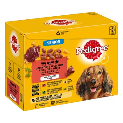 Pedigree Senior, vybraná směs v želé, 12 × 100 g