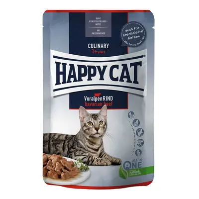 Happy Cat Culinary Meat in Sauce hovězí z předhůří Alp v kapsičce 48 × 85 g