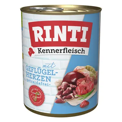 Rinti Kennerfleisch s drůbežími srdíčky 24x800g