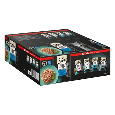 Sheba multipack delikatesa v želé, variace ryb, 80 × 85 g