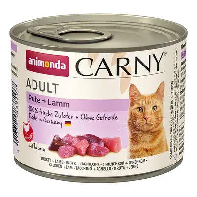 animonda Carny Adult krůtí + jehněčí maso 200g konzervy 6x200g