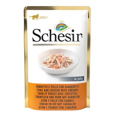 Schesir Cat tuňák, kuřecí maso a krevety 20 × 85 g