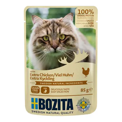 Bozita Pouch kousky v omáčce s vysokým podílem kuřecího masa 12 × 85 g