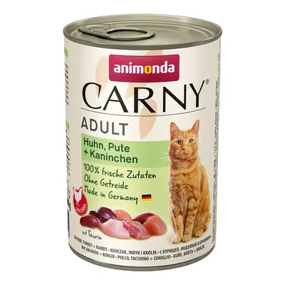 Animonda Carny Adult kuřecí, krůtí a králičí maso 24x400g