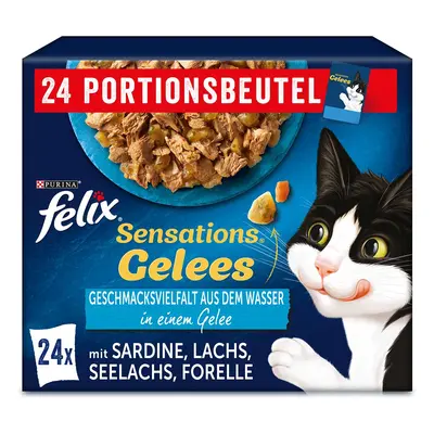 FELIX Sensations želé výběr z vody, 24 × 85 g