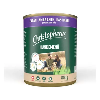 Christopherus krmivo pro psy, bažant s amarantem a pastiňákem 6 × 800 g