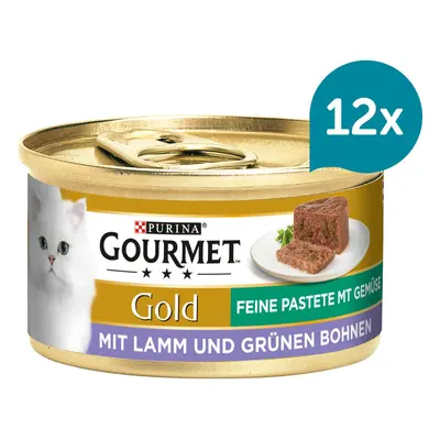 Gourmet Gold jemná paštika s jehněčím masem a zelenými fazolkami 12 × 85 g