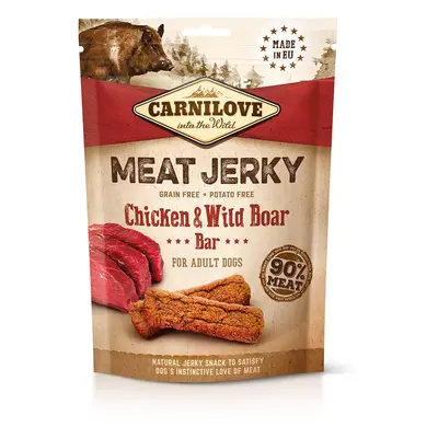 Carnilove Dog – Meat Jerky – kuře a kančí maso, tyčinka 100 g