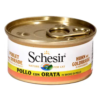 Schesir Cat kuřecí a pražma v omáčce 24 × 70 g