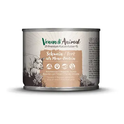 Venandi Animal – vepřové maso jako jediný zdroj bílkovin 24 × 200 g