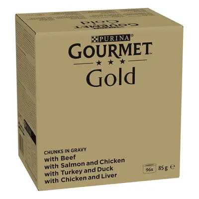 GOURMET Gold Zarte Häppchen v omáčce, kombinované balení, 96 × 85 g