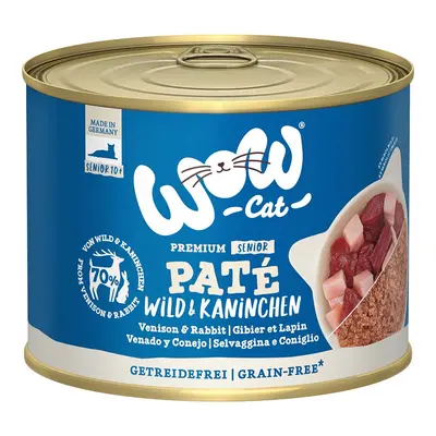 WOW CAT Senior zvěřina a králík 6× 200 g