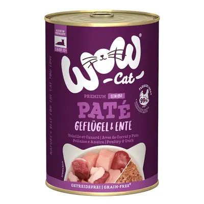 WOW CAT Senior drůbež a kachna 6 × 400 g