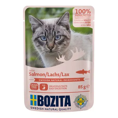 Bozita Pouch kousky v omáčce s lososem 12 × 85 g