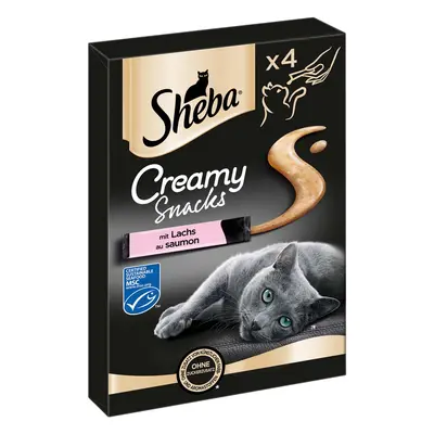 SHEBA® Creamy Snacks s lososem 4×12 g