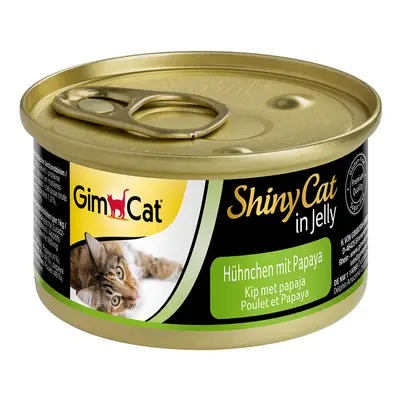 GimCat ShinyCat v želé, 24 x 70 g Kuře s papájou