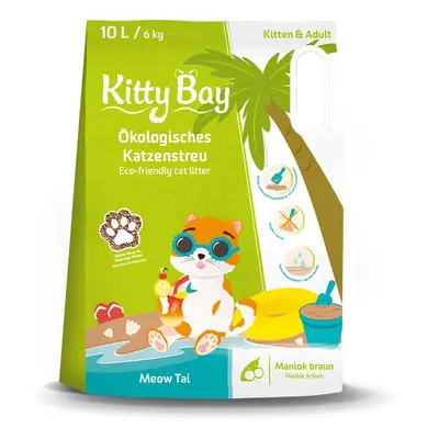 Kitty Bay Ekologické kočičí stelivo - Meow Tai - Maniok hnědý 10L