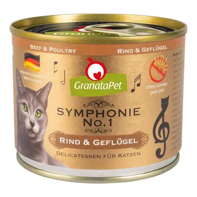 GranataPet Symphonie No. 1 s hovězím a drůbežím masem, 6 x 200 g