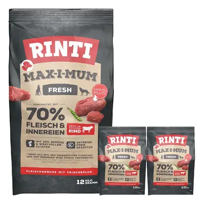 Rinti Max-i-Mum hovězí maso 12kg + 2x1kg gratis