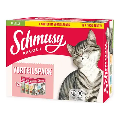 Schmusy ragú v želé ve výhodném balení 48 × 100 g