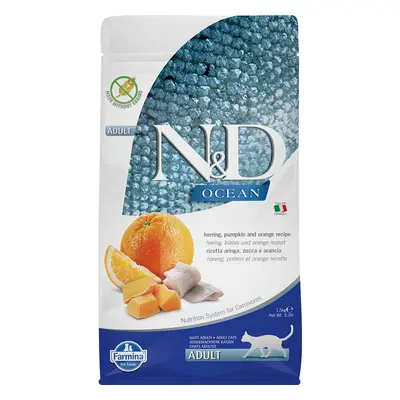 N&D Cat Ocean Adult sleď s dýní a pomerančem 1,5 kg