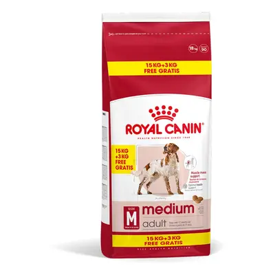 ROYAL CANIN MEDIUM Adult suché krmivo pro středně velké psy 15 kg + 3 kg