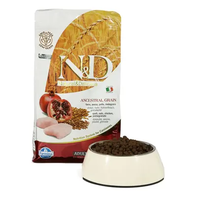 N&D Adult s nízkým obsahem obilovin, kuřecí maso a granátové jablko 1,5 kg