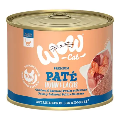 WOW CAT Adult kuře a losos 6× 200 g