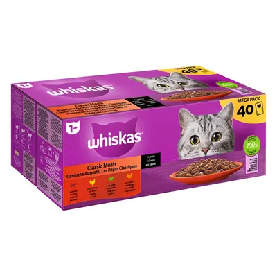 Whiskas Multipack 1+ klasický výběr v omáčce, 40 × 85 g