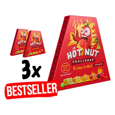 3x HOT-NUT Challenge Trio Pack 24 g (175 Kč/ks)