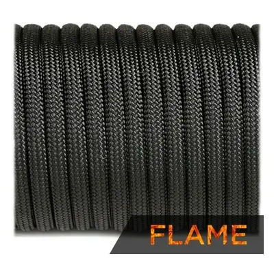 Multifunkční paracord Flame Rigad / m – Černá